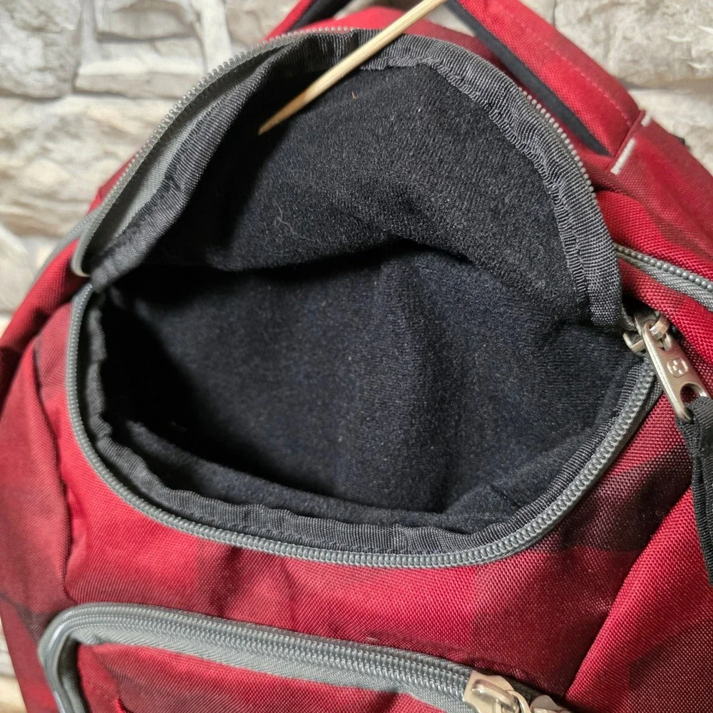 OGIO Backpack Unisex OS Red Black GOOD Plaid Geometric Tech Daypack Utility Gear